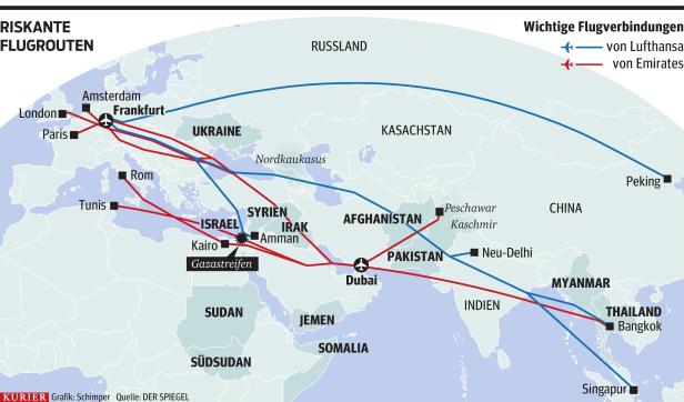 Debatte um Flugrouten