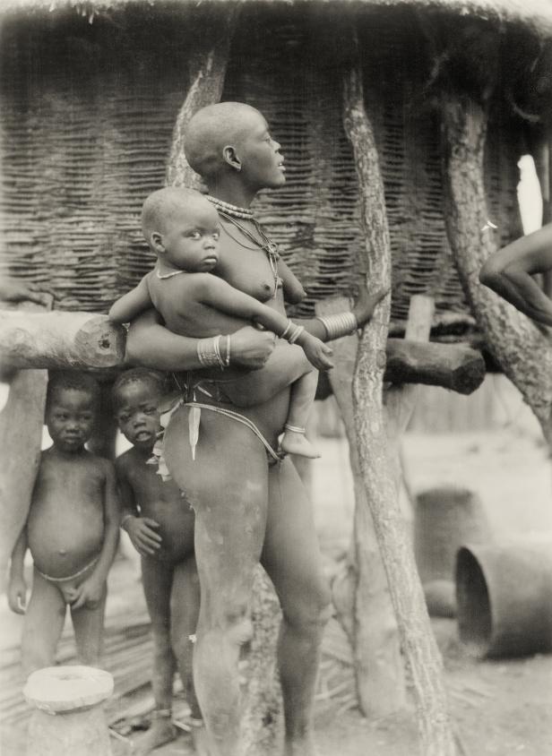 Trophäen eines weißen Mannes in Afrika