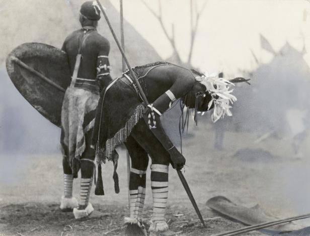 Trophäen eines weißen Mannes in Afrika