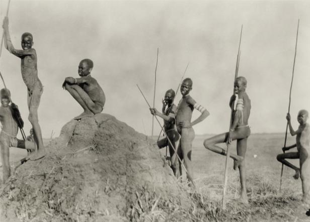 Trophäen eines weißen Mannes in Afrika