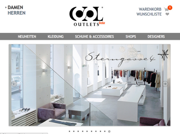 Innenansicht eines COOL Outlet-Geschäfts in der Sterngasse 4.