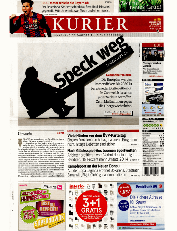 Titelseiten vom 07.05.2015