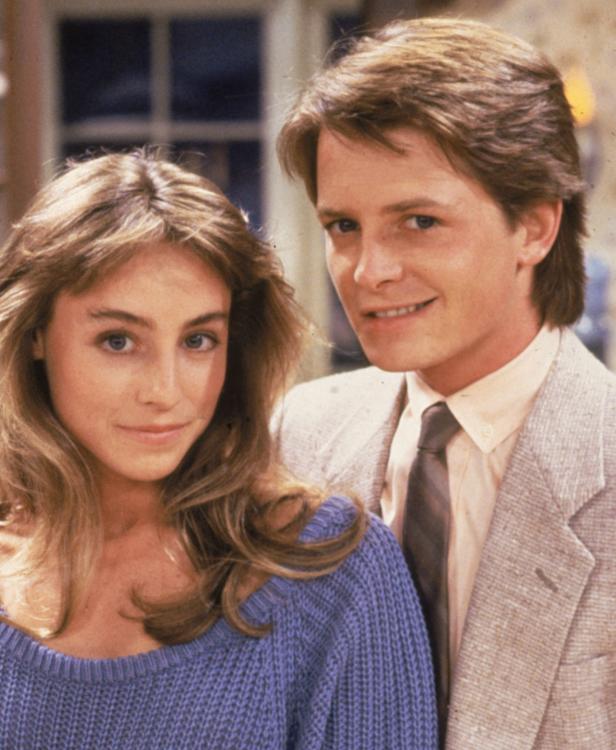 Ein Porträt von Michael J. Fox und Tracy Pollan aus den 1980er Jahren.