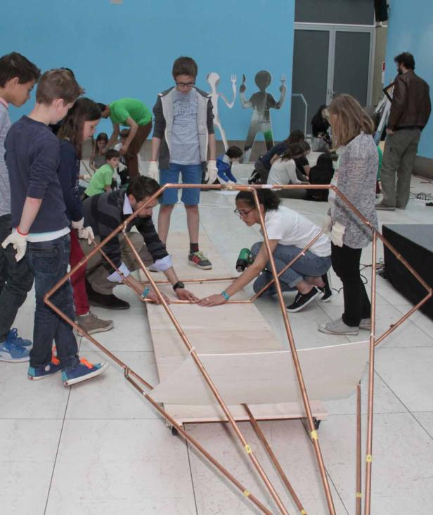 Kids bauen Rakete aus Kupferrohren