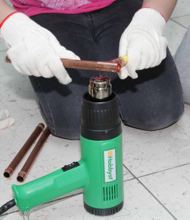 Kids bauen Rakete aus Kupferrohren