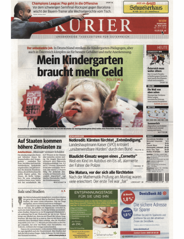 Titelseiten vom 12.05.2015