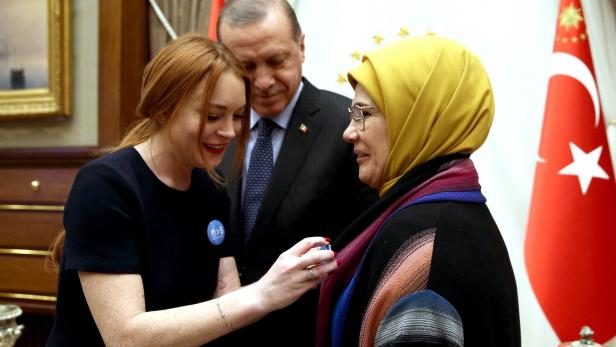 Lohan schwärmt von Präsident Erdogan