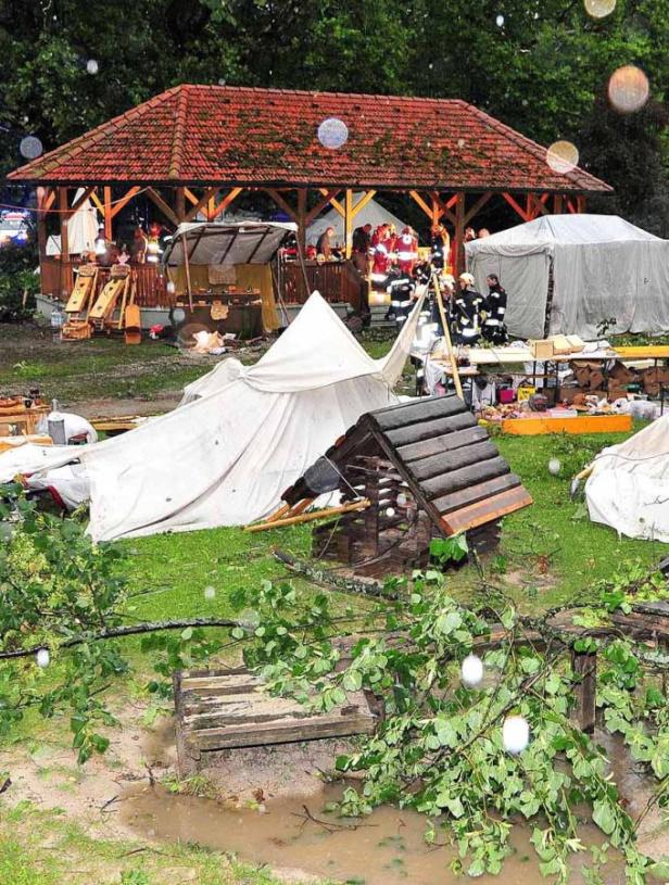 Sturm in Pöchlarn: Hilfsaktion für Lukas