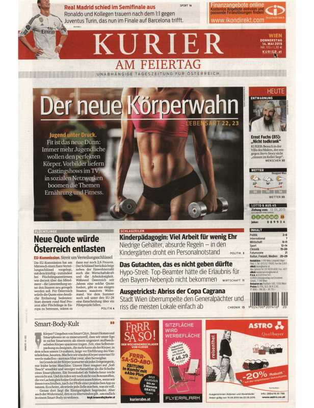 Titelseiten vom 14.05.2015