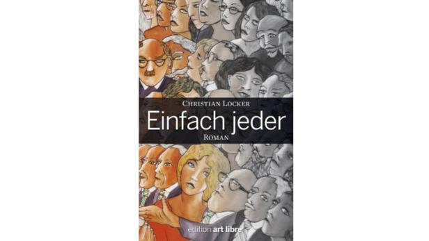 Das Buchcover von Christian Lockers „Einfach jeder“ zeigt stilisierte Menschen.