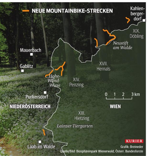 Mountainbiken auf acht Wanderwegen erlaubt