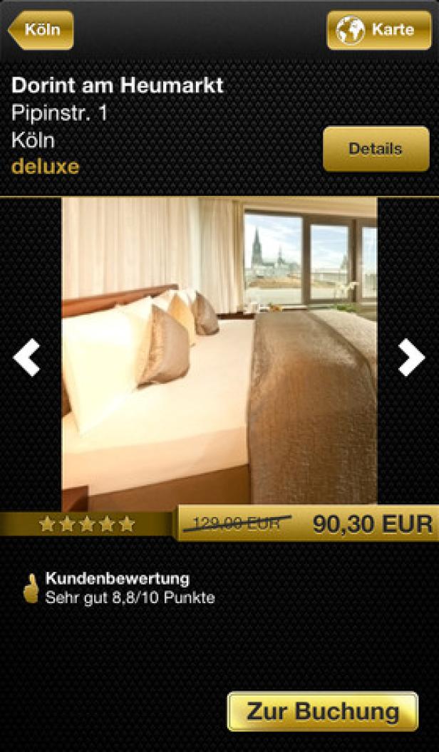 HRS vermarktet Last-Minute-Zimmer via App