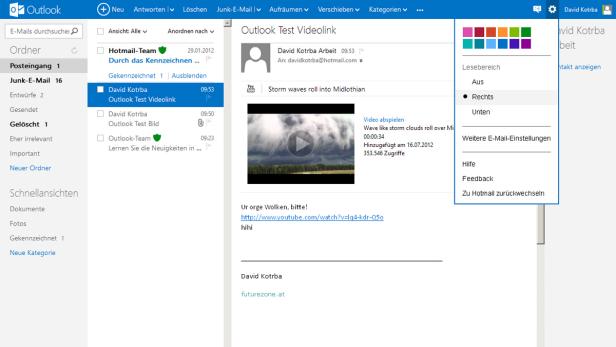 Outlook.com im Test: Neubeginn mit Schlichtheit