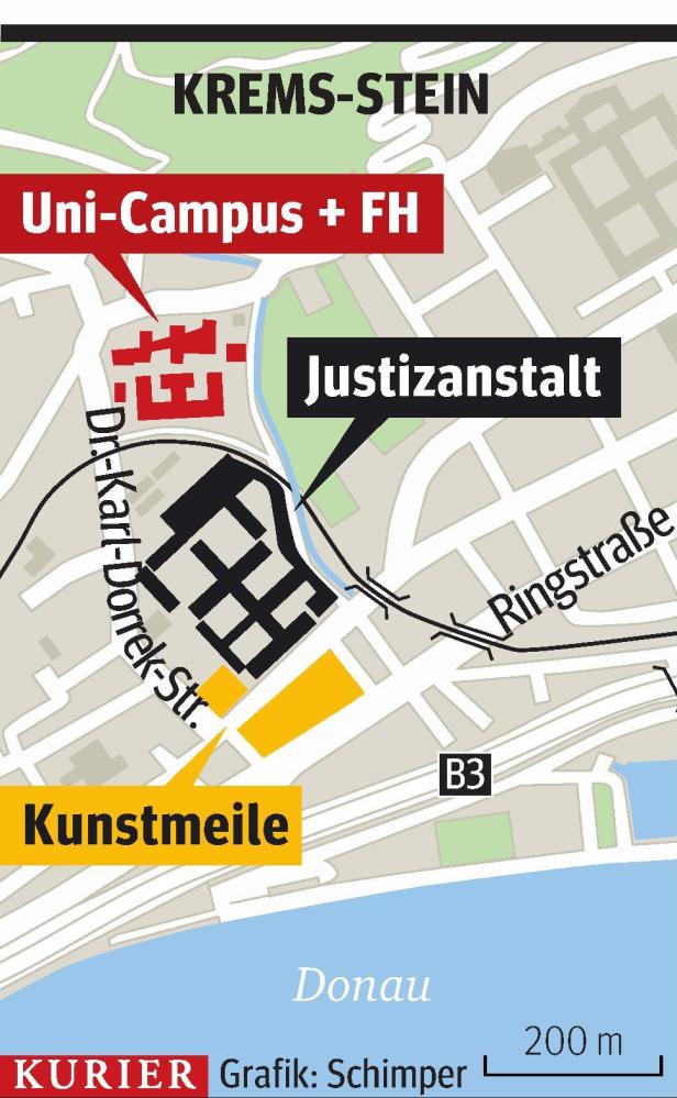 Krems: Studenten statt Gefängniszellen