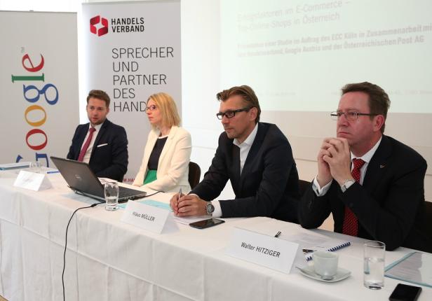 Will Rainer, Stüber Eva, Müller Klaus, Hitziger Walter - Präsentation Online-Shop Österreich 2015 Esprit.at ist bestes Online-Shop