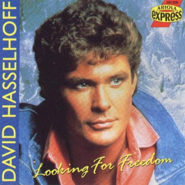 Das Cover von David Hasselhoffs Album „Looking For Freedom“.