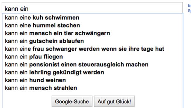 Googles fragwürdige Suchvorschläge