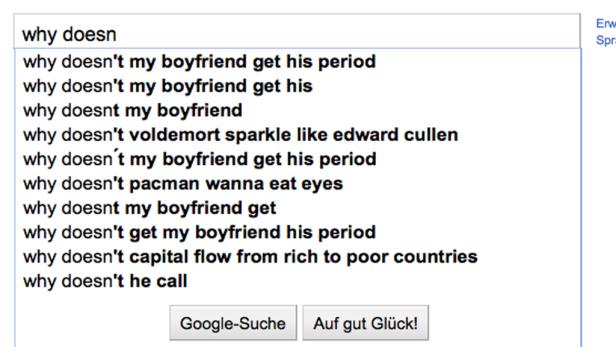 Googles fragwürdige Suchvorschläge