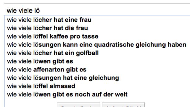 Googles fragwürdige Suchvorschläge