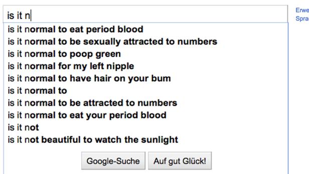 Googles fragwürdige Suchvorschläge