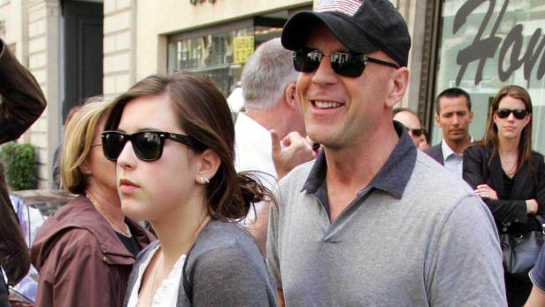 Bruce Willis mit seiner Tochter in der Öffentlichkeit.