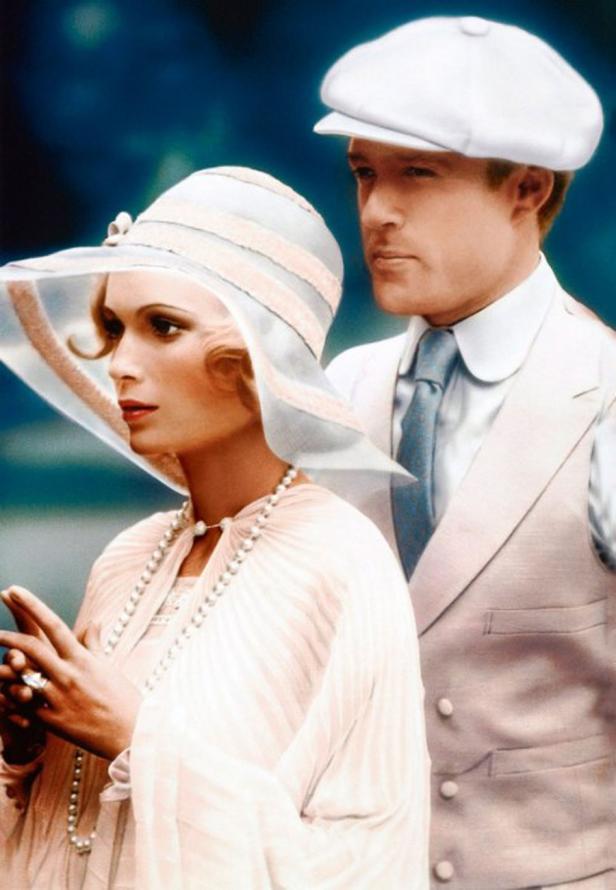Robert Redford und Mia Farrow in dem Film „Der große Gatsby“.