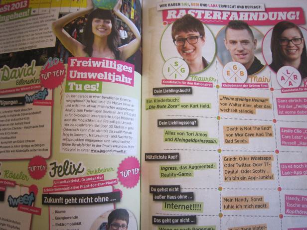 Eine junge Frau hält eine Weltkugel über ihren Kopf für eine Kampagne zum „Freiwilligen Umweltjahr“.