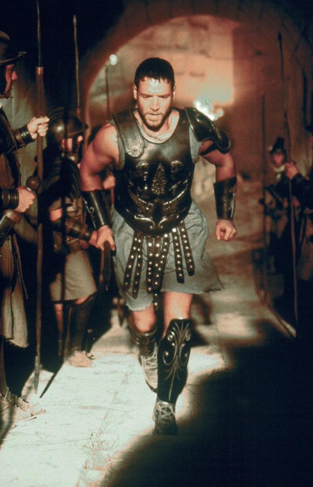 Russell Crowe als Maximus in dem Film „Gladiator“.