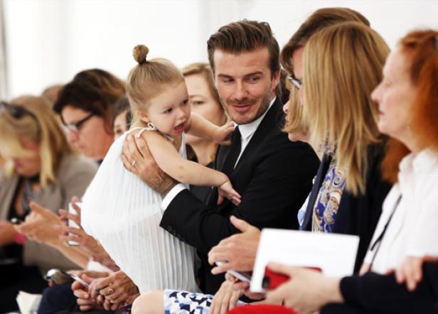 Beckhams bringen Harper zur Modeschau