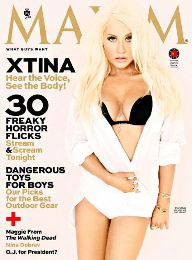Das Cover des „Maxim“-Magazins mit Christina Aguilera.