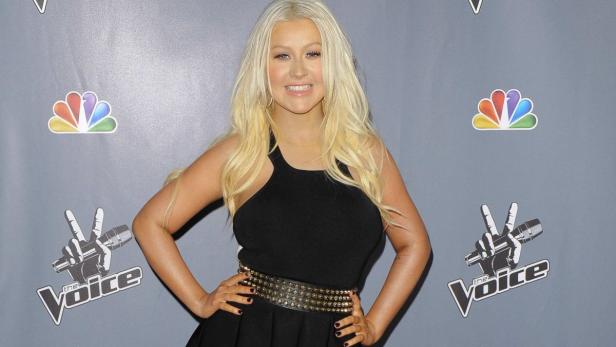 Christina Aguilera posiert auf einem Event für „The Voice“.
