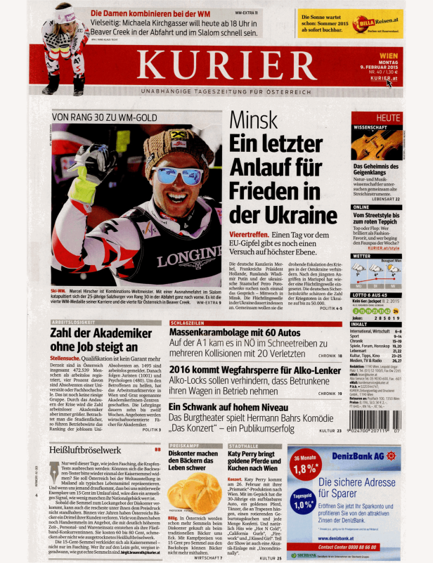 Marcel Hirscher, Ski-Weltmeister, jubelt über seine WM-Goldmedaille.