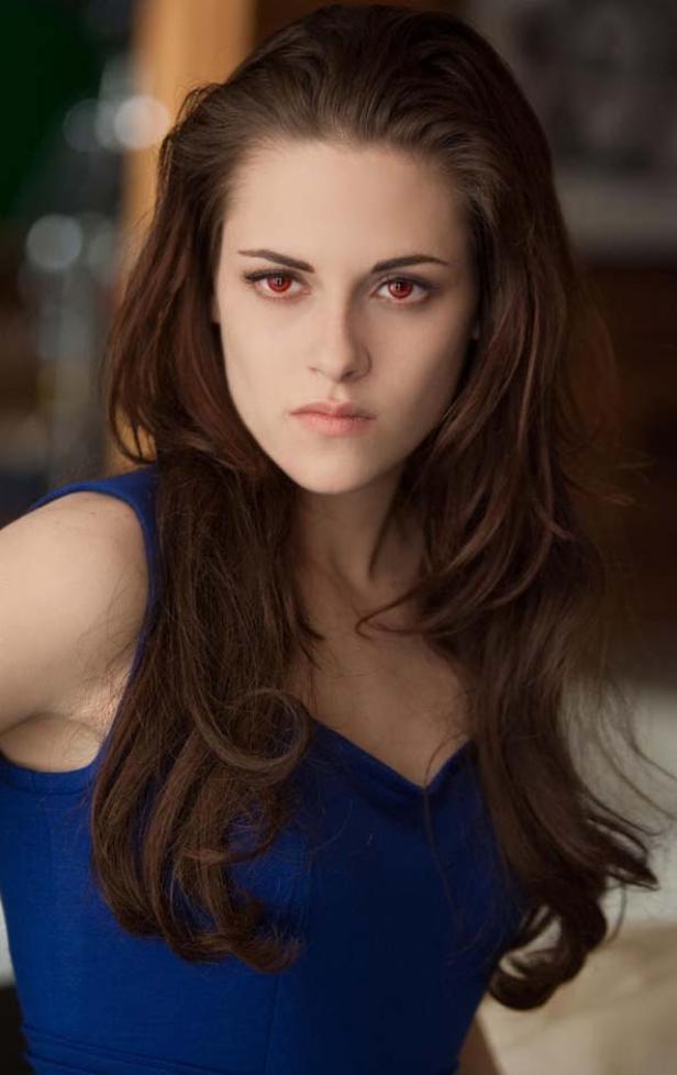 Porträt von Kristen Stewart mit roten Augen, möglicherweise als Bella Swan in „Twilight“.