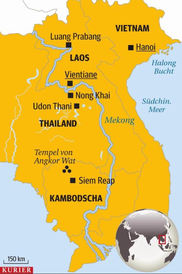 Idylle auf dem Mekong