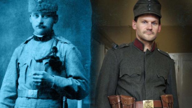 Ein Vergleich zweier Männer in historischen Militäruniformen.
