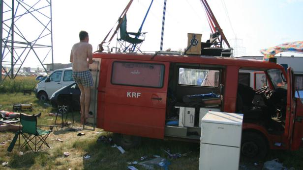 Die "Luxus"-Camper am Nova Rock 2011