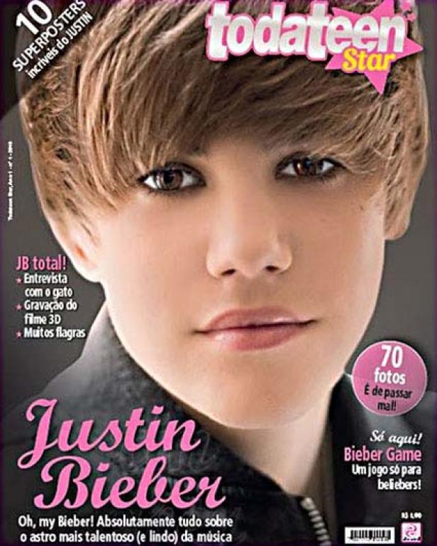 Das Cover des „Todateen Star“-Magazins mit einem Porträt von Justin Bieber.