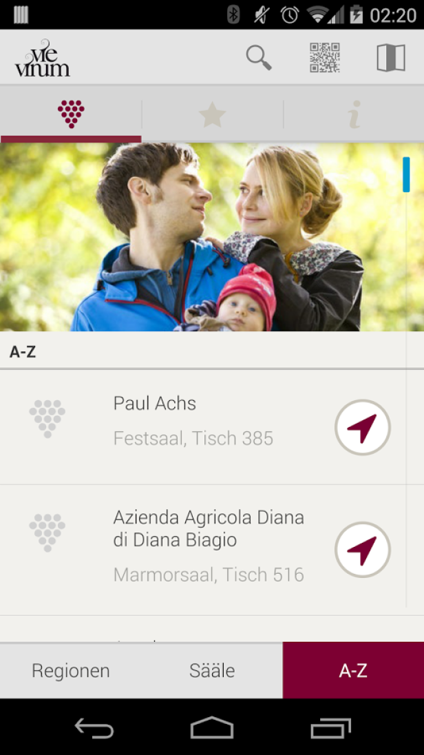 VieVinum-App für Wege zu Veltliner, Zweigelt, Shiraz oder Pinot Grigio