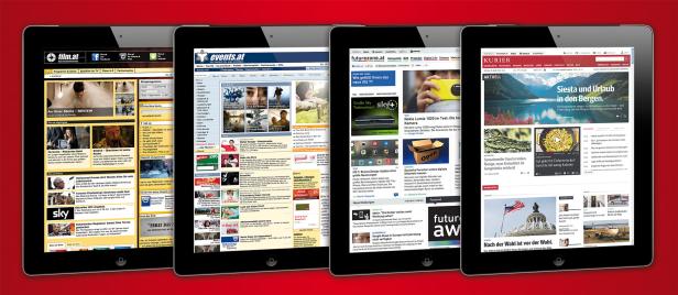Alles unter einem Dach: film.at, events.at, futurezone.at und kurier.at