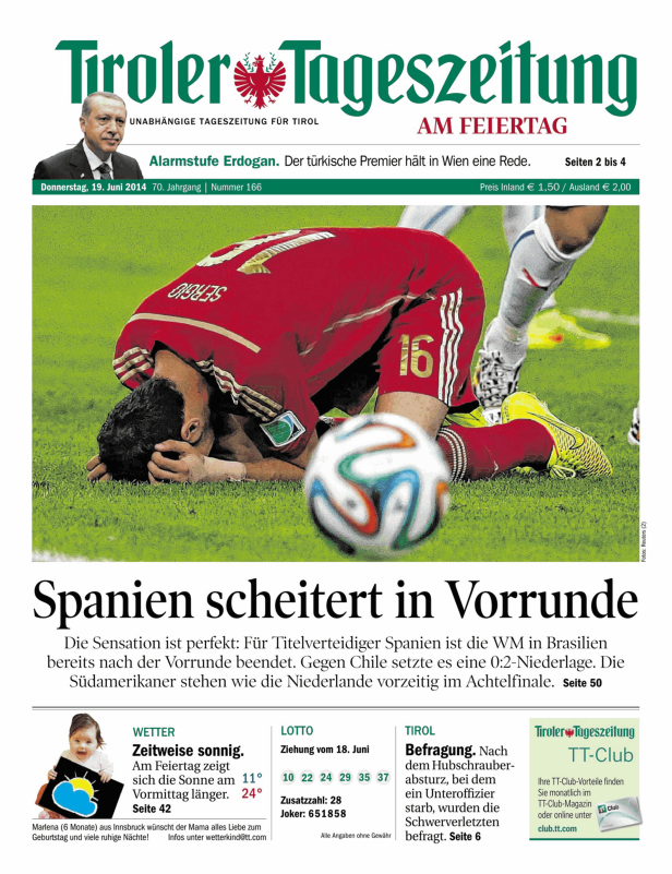 Titelseiten vom 19.06.2014