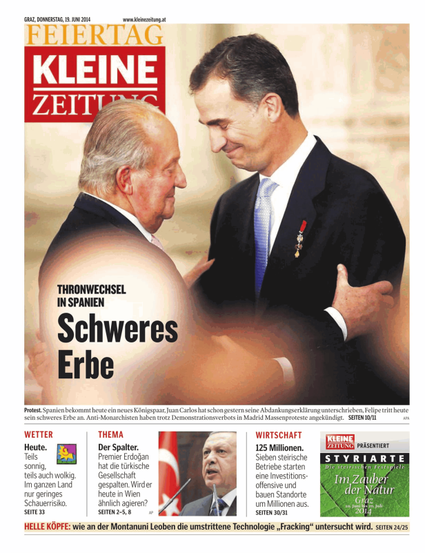 Titelseiten vom 19.06.2014