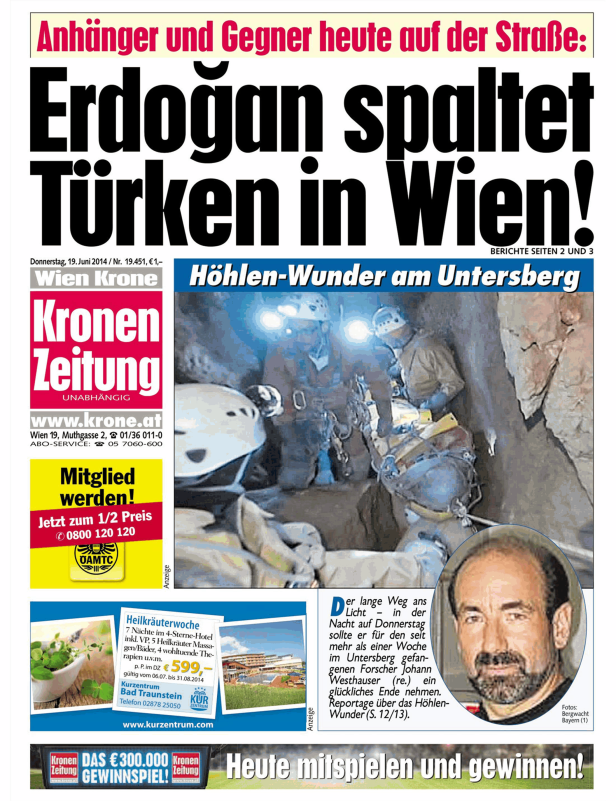 Titelseiten vom 19.06.2014
