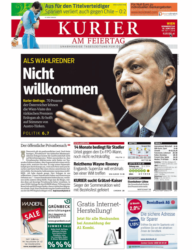 Titelseiten vom 19.06.2014