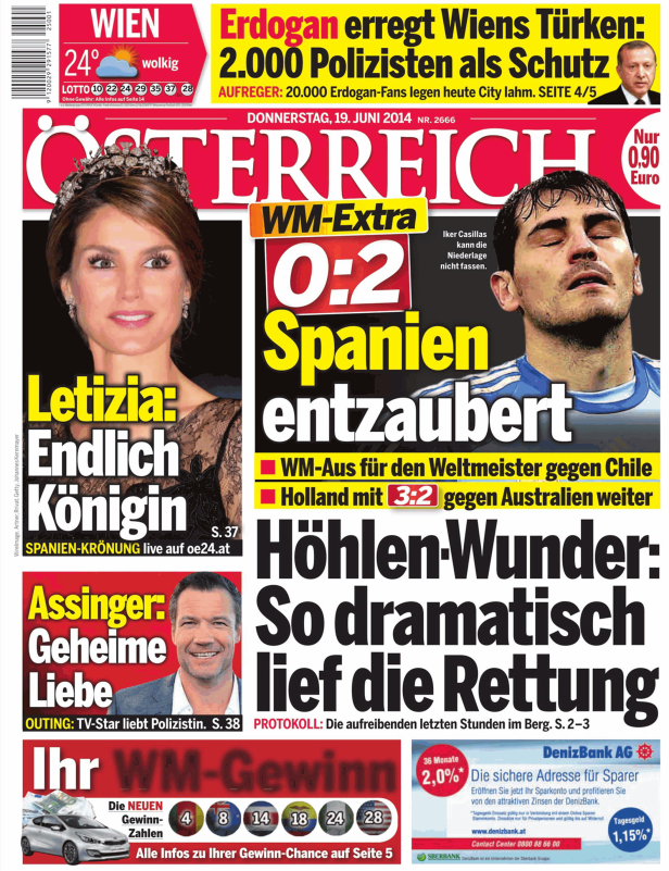 Titelseiten vom 19.06.2014