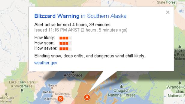 Google startet Katastrophenwarnung