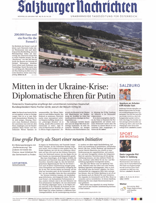 Formel-1-Rennen auf dem Red Bull Ring in Spielberg, Österreich.