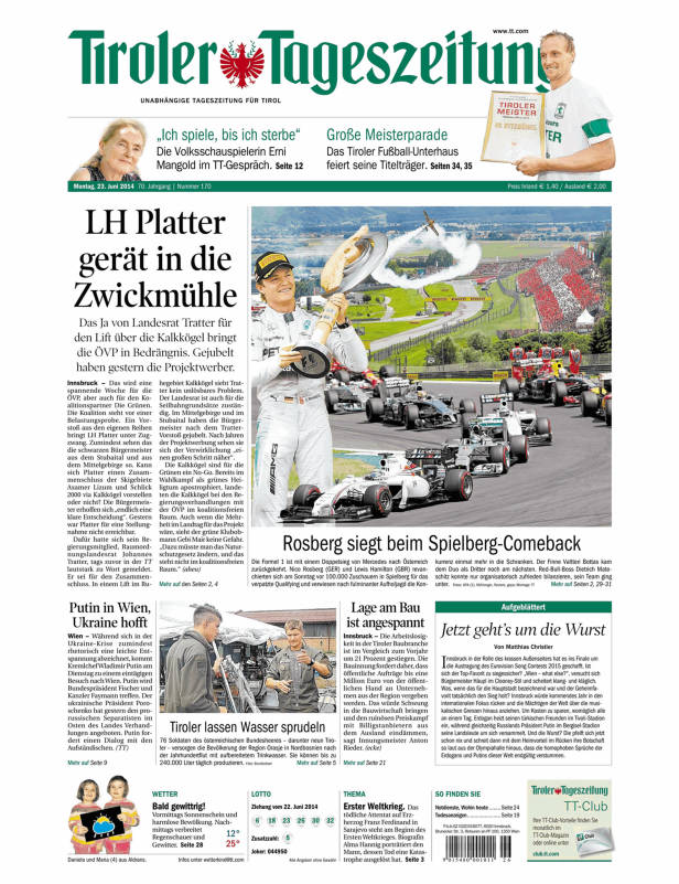 Nico Rosberg feiert seinen Sieg beim Formel-1-Rennen in Spielberg.