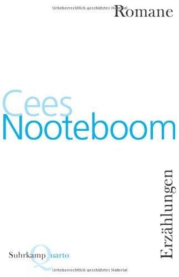 Das Cover des Buches „Erzählungen“ von Cees Nooteboom.