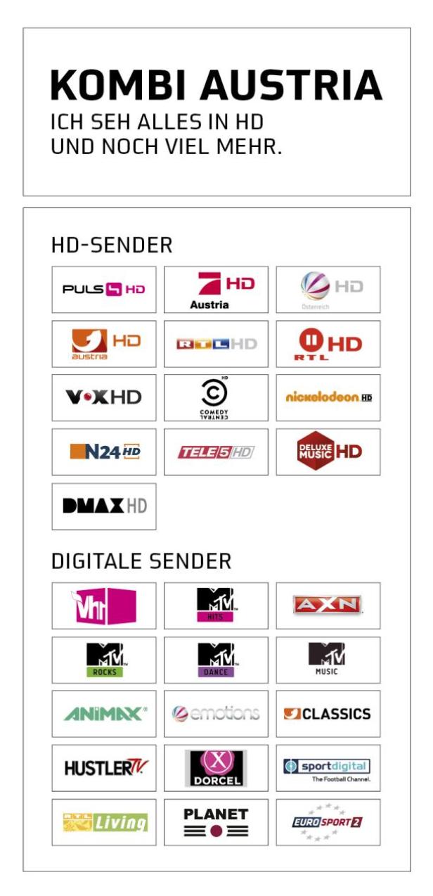 Logos verschiedener Fernsehsender, darunter MTV, Eurosport und Comedy Central.