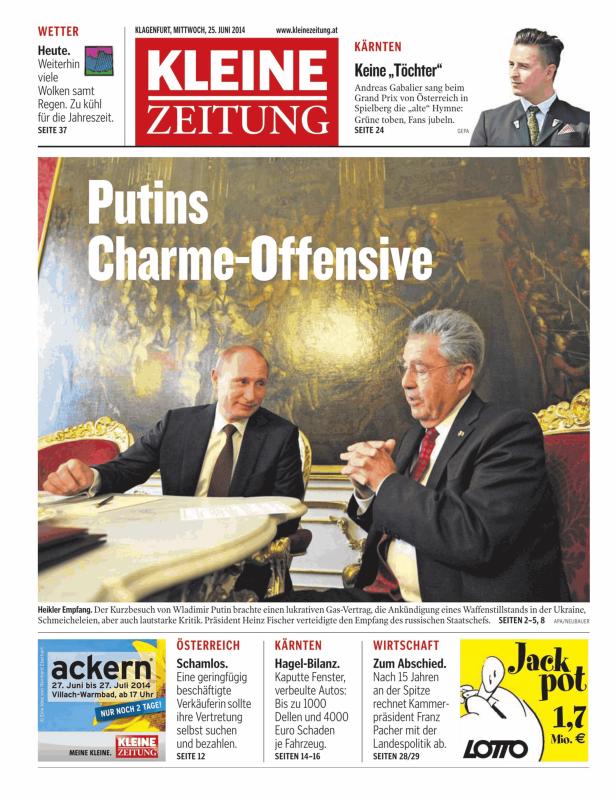 Titelseiten vom 25.06.2014